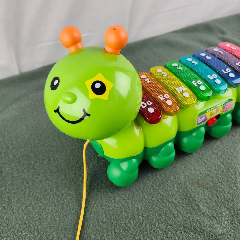 VTech Zoo Jamz Toy Caterpillar Xylophone Green 1 1/2 - 4 Years Used Tested Works